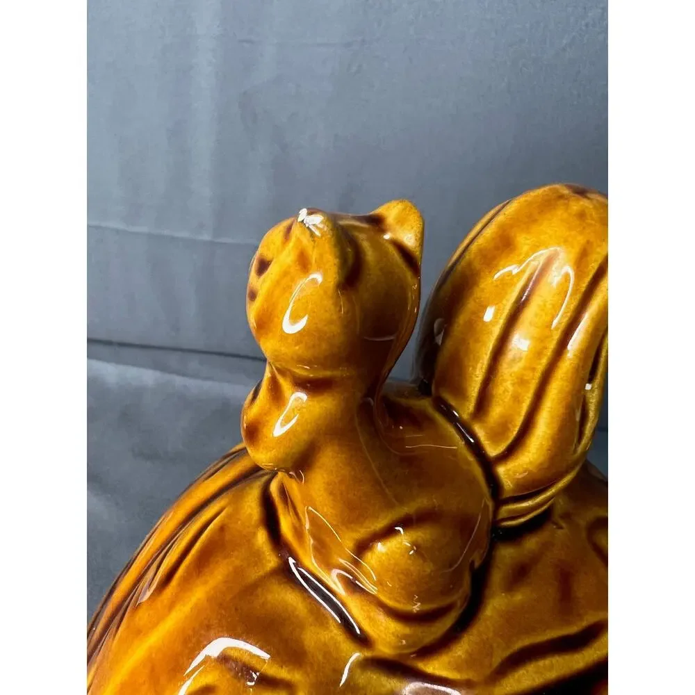 Squirrel on Nut Candy Dish Ceramic 6x7" - Picture 8 of 8